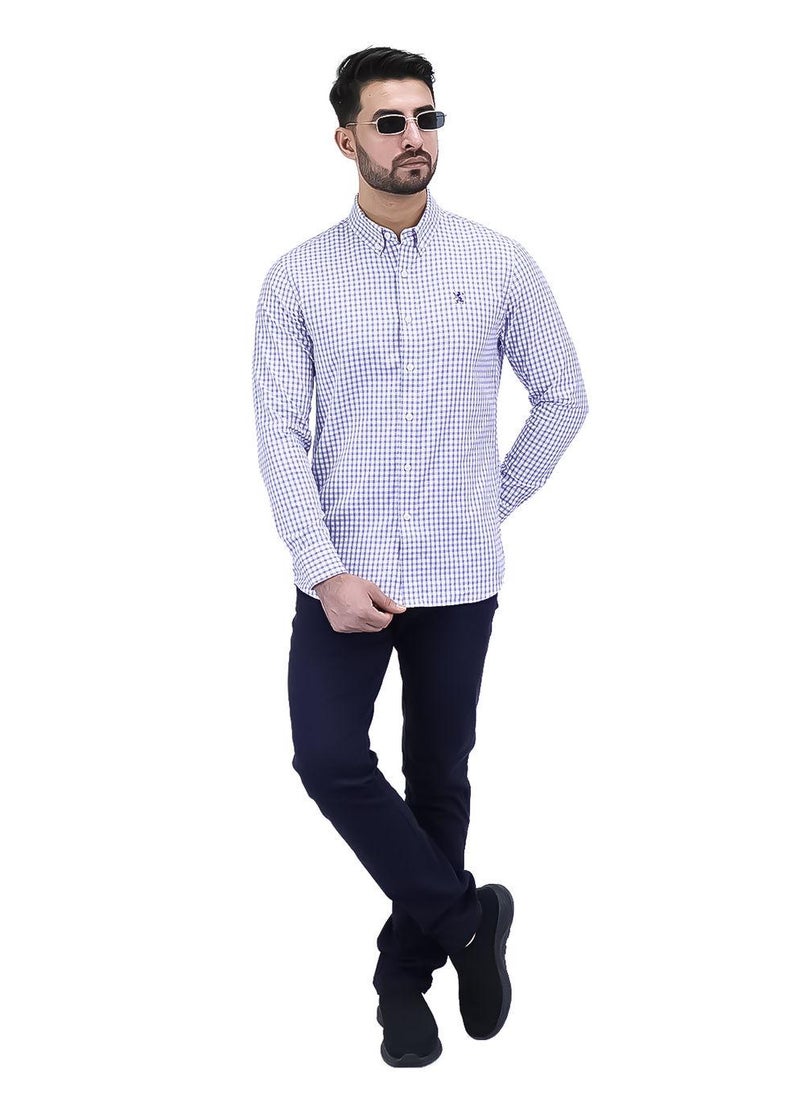 Men's Cotton Oxford Full Opening Long Sleeve Slim Fit Shirt