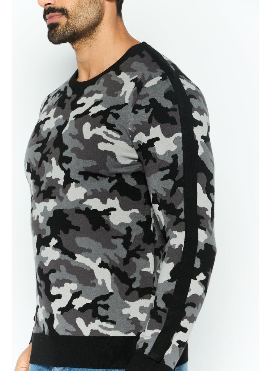 Men Camouflage Logo Long Sleeve Sweatshirt, Multicolor