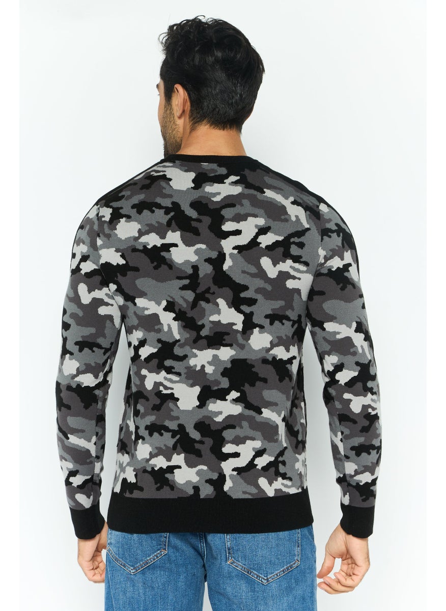 Men Camouflage Logo Long Sleeve Sweatshirt, Multicolor