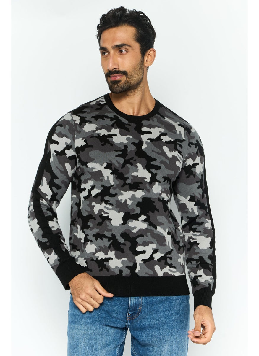 Men Camouflage Logo Long Sleeve Sweatshirt, Multicolor