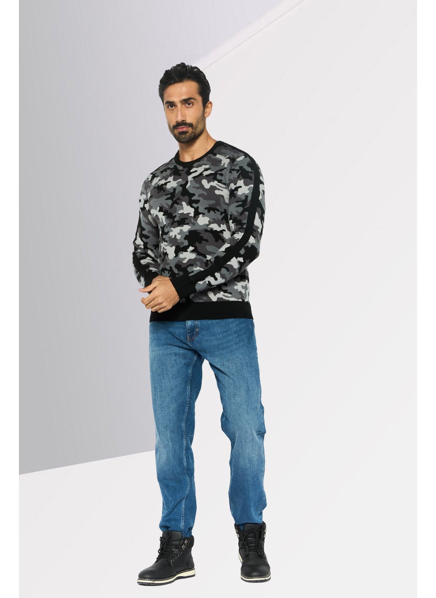 Men Camouflage Logo Long Sleeve Sweatshirt, Multicolor