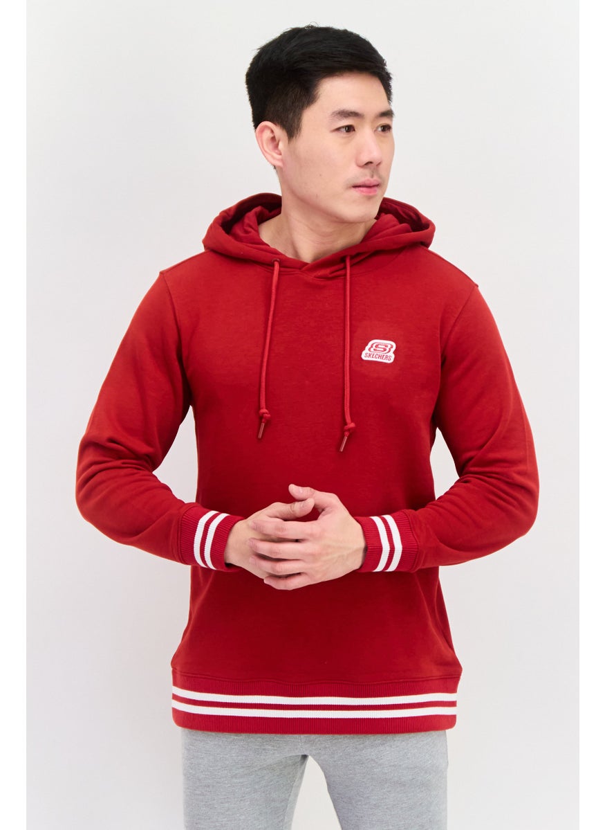 Men Sportswear Fit Long Sleeve Outdoor Sweatshirt, Red