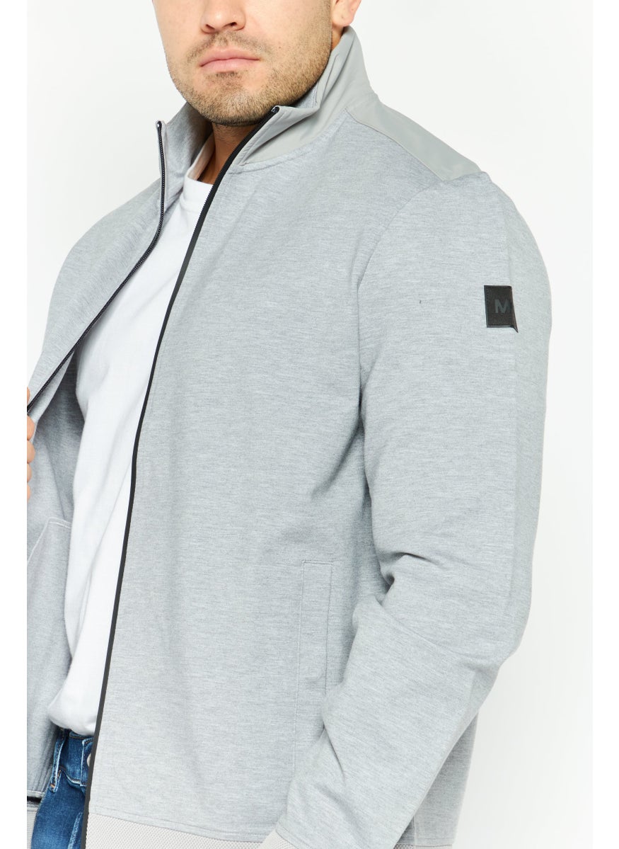 Men Sportwear Fit Long Sleeves Outdoor Sweatshirt, Grey