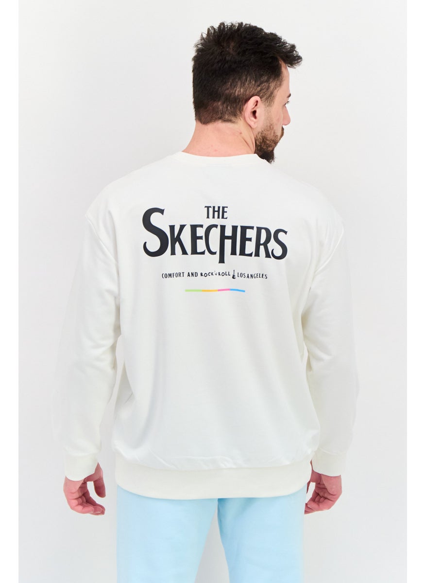 Men Sportswear Fit Training Sweatshirt, White Combo