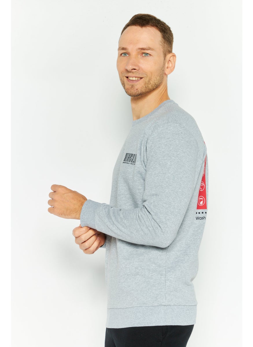 Men Sportswear Fit Long Sleeve Training Sweatshirt, Grey