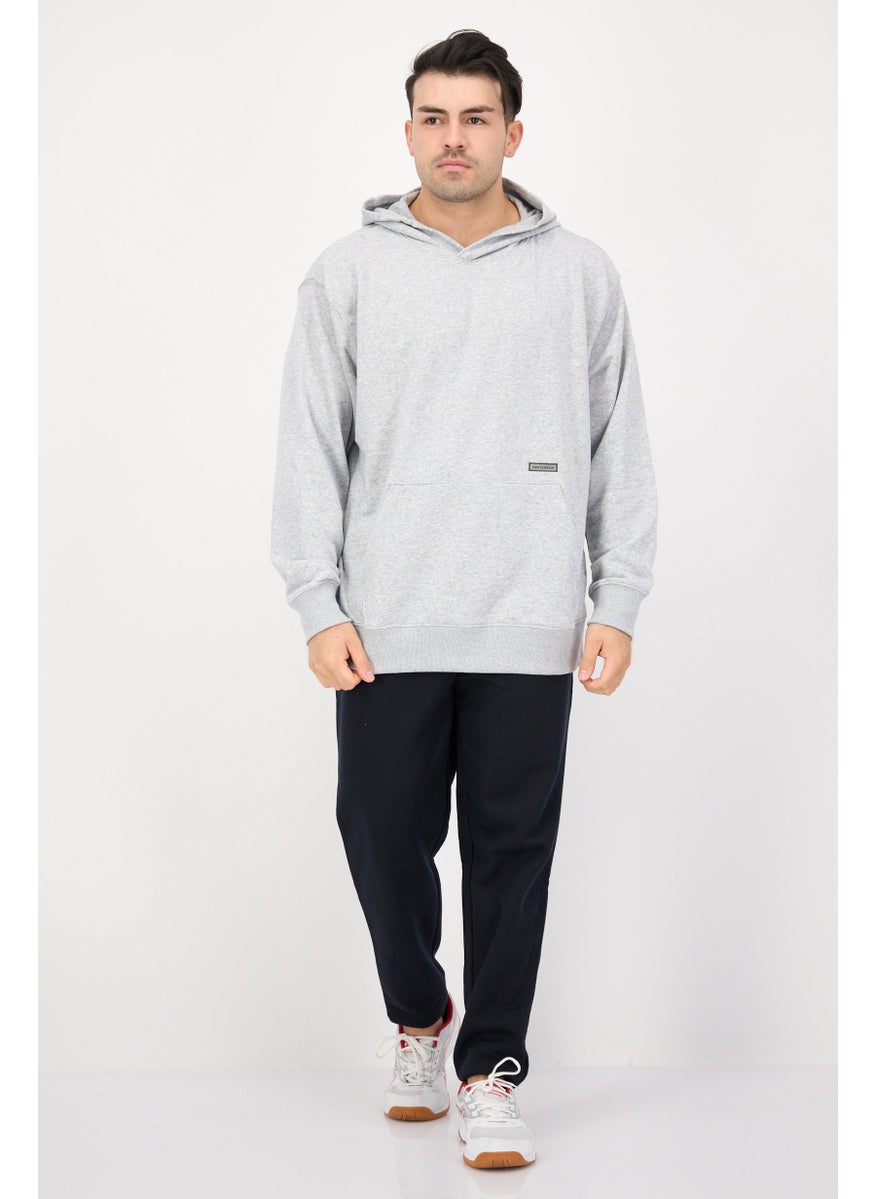 Men Sportswear Fit Long Sleeve Outdoor Sweatshirt, Gray