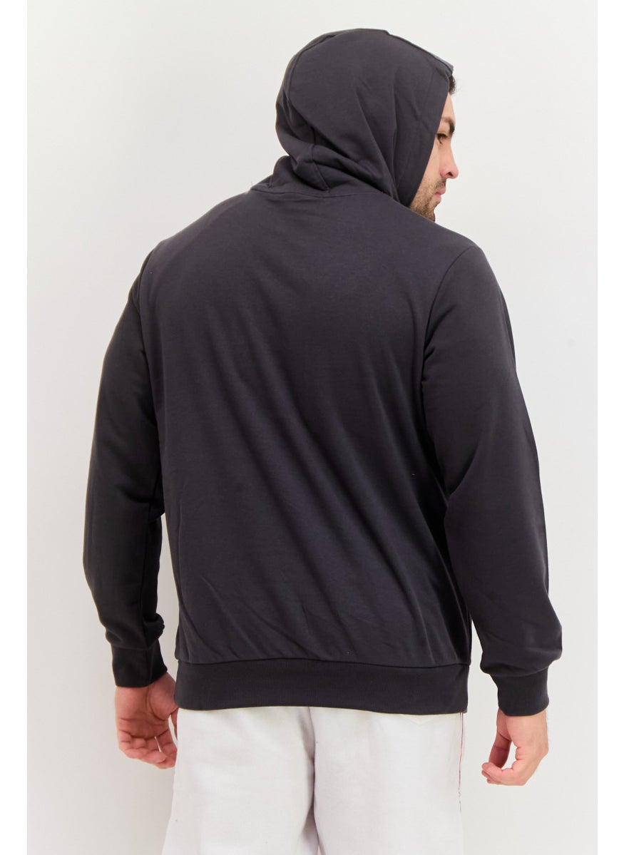 Men Sportswear Fit Long Sleeve Outdoor Sweatshirt, Dark Grey
