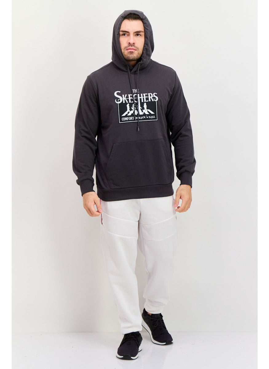 Men Sportswear Fit Long Sleeve Outdoor Sweatshirt, Dark Grey