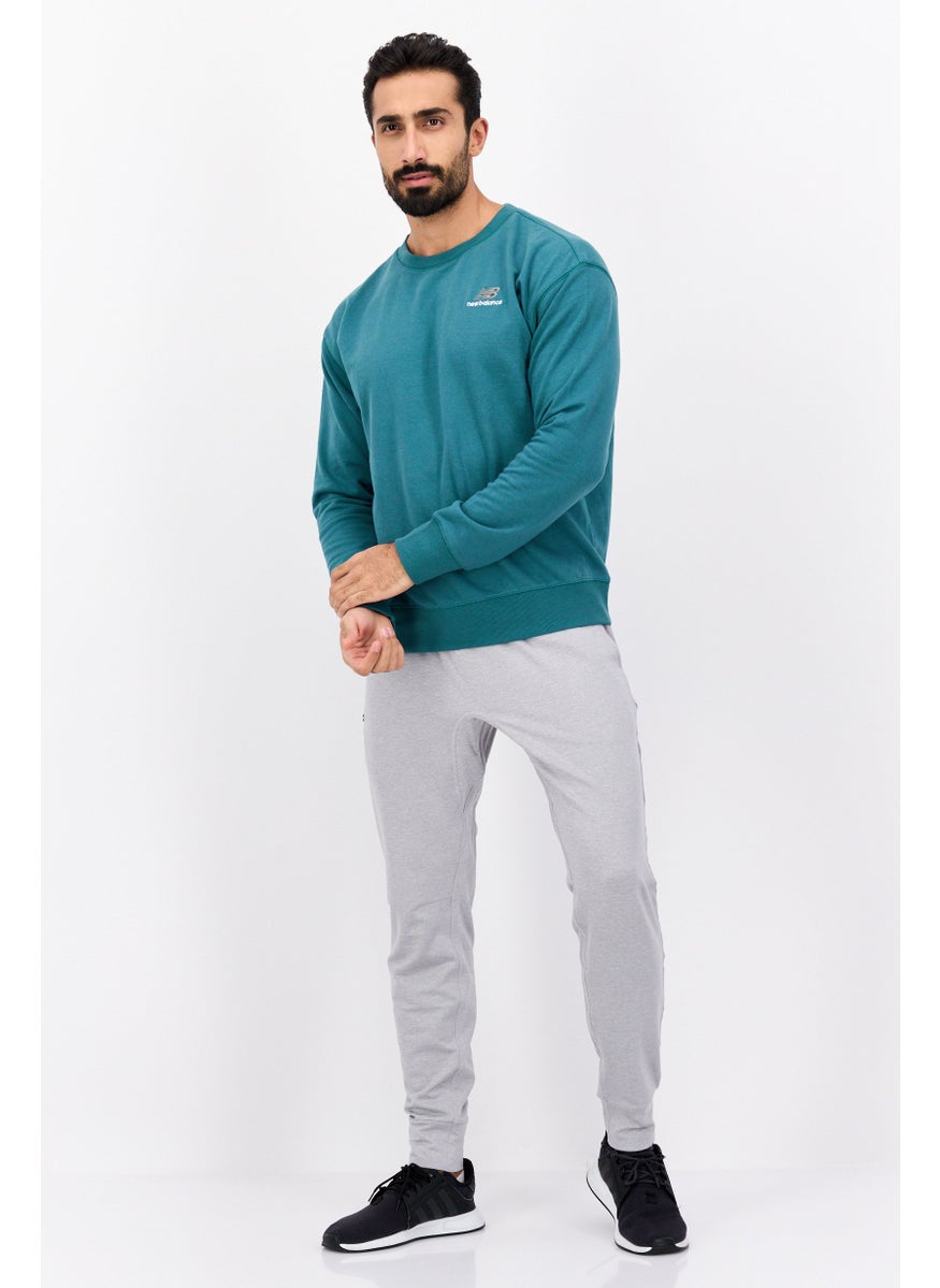 Men Relaxed Fit Long Sleeve Outdoor Sweatshirt, Green