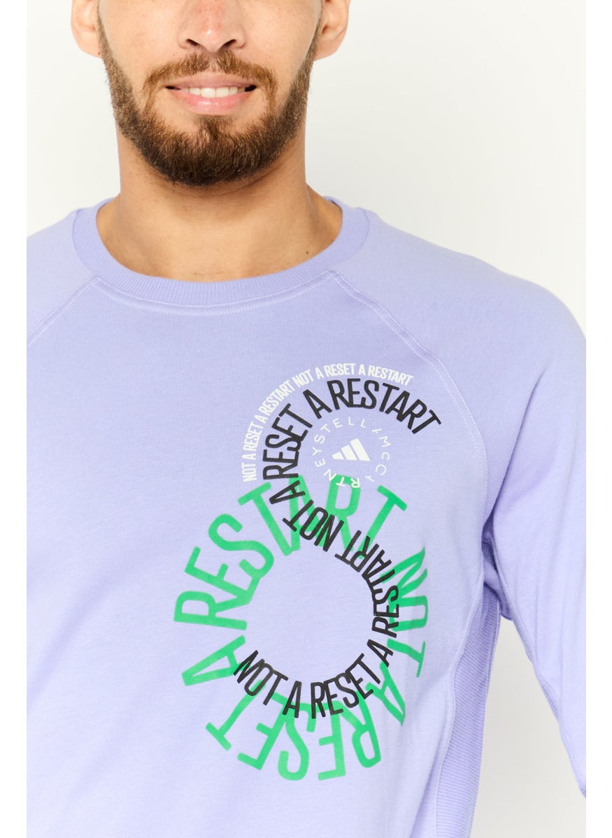 Men Sportswear Fit Long Sleeves Running Sweatshirt, Lavender Combo