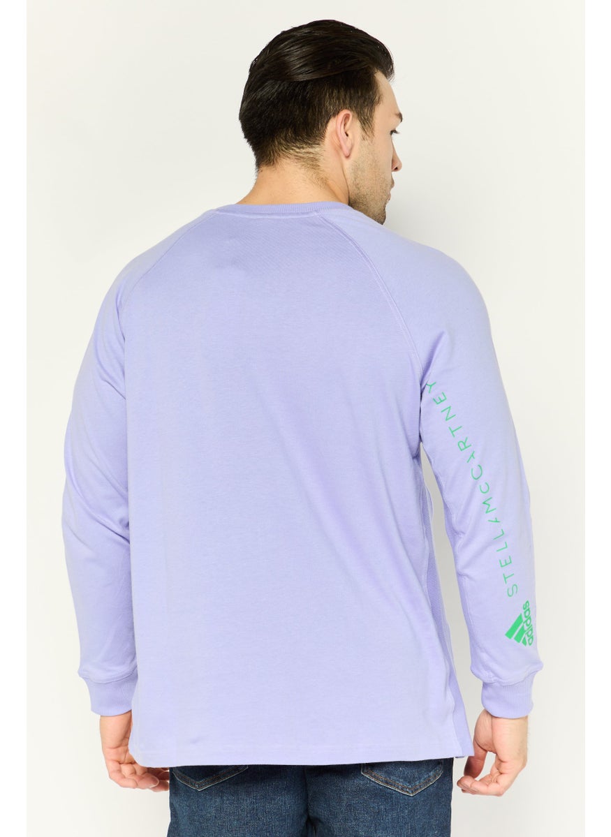 Men Sportswear Fit Long Sleeves Running Sweatshirt, Lavender Combo