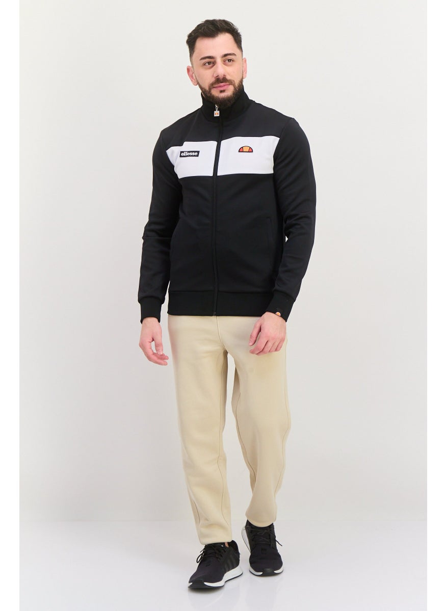 Men Sportswear Fit Long Sleeve Training Track Sweatshirt, Black