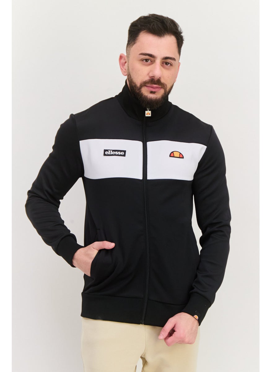 Men Sportswear Fit Long Sleeve Training Track Sweatshirt, Black