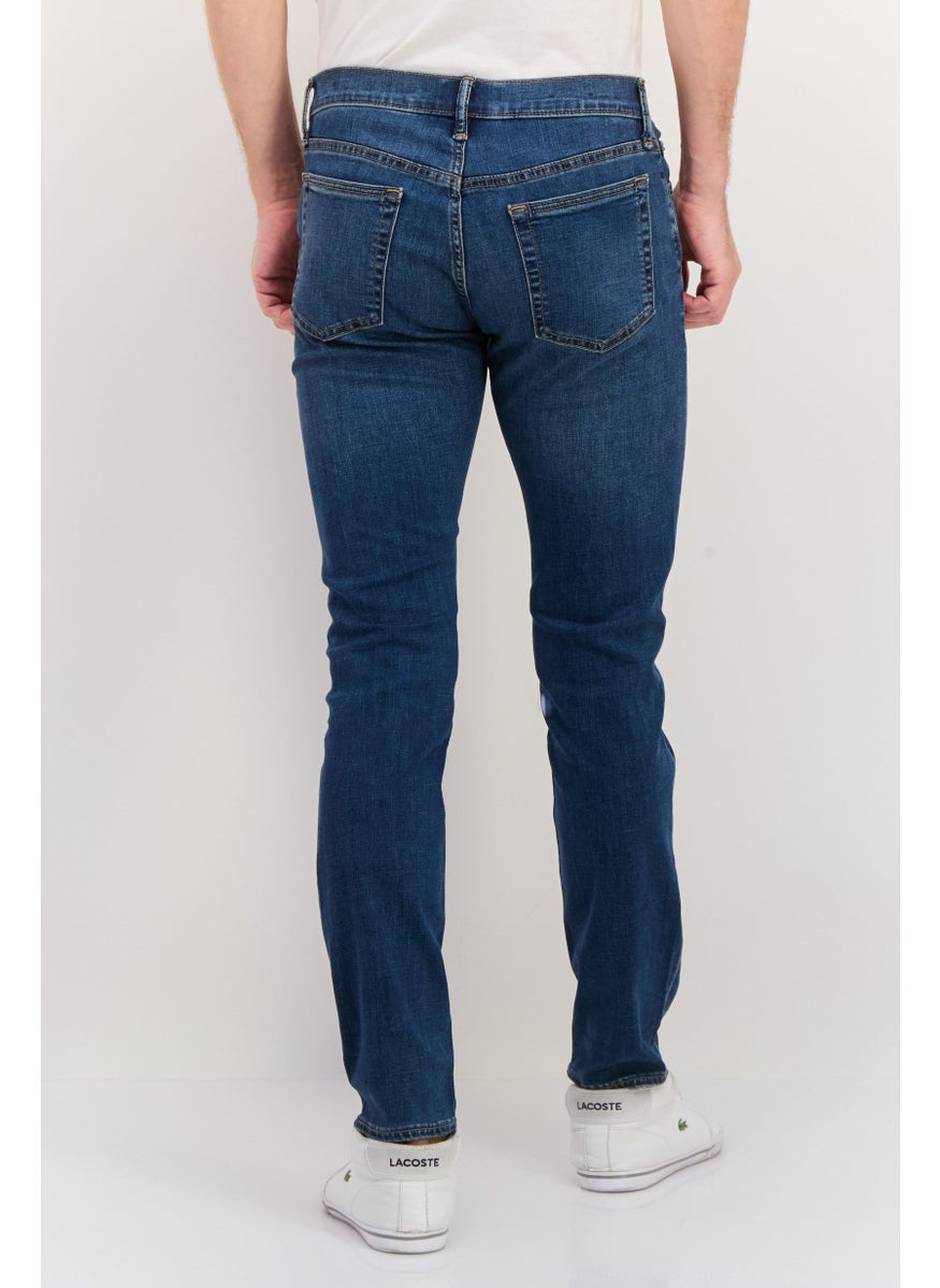 Men Slim Fit Wash Stretchable Denim Jeans, Blue