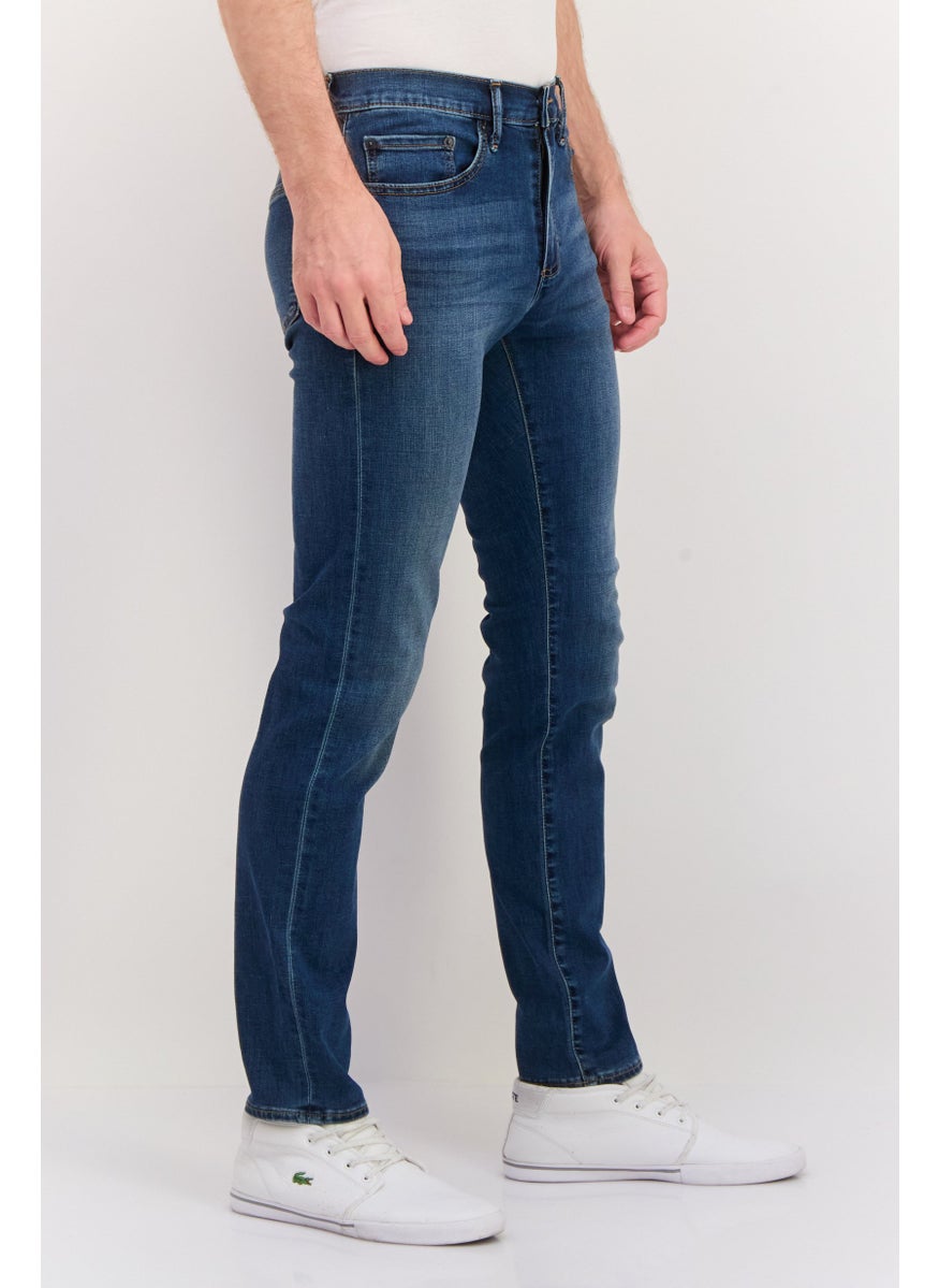 Men Slim Fit Wash Stretchable Denim Jeans, Blue