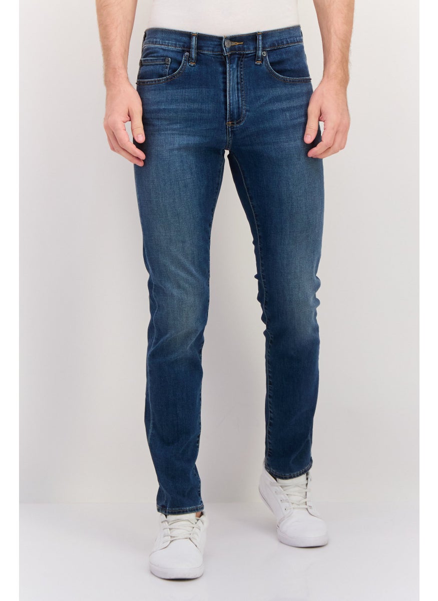 Men Slim Fit Wash Stretchable Denim Jeans, Blue