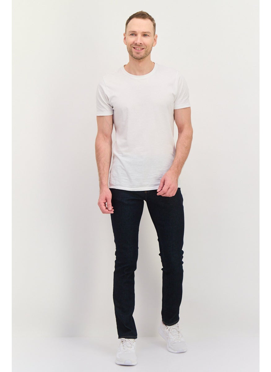 Men Skinny Fit Solid Denim Jeans Navy