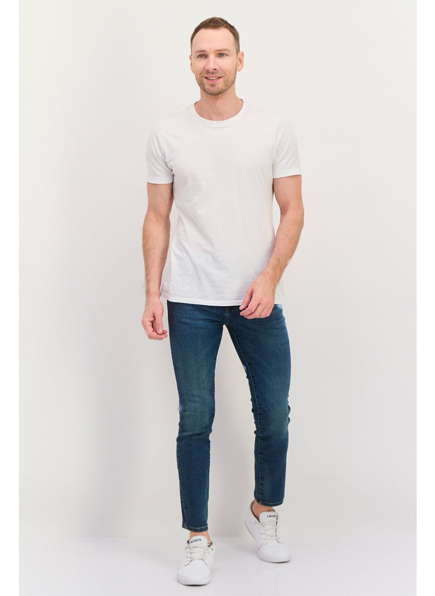 Men Skinny Fit Washed Denim Jean, Blue