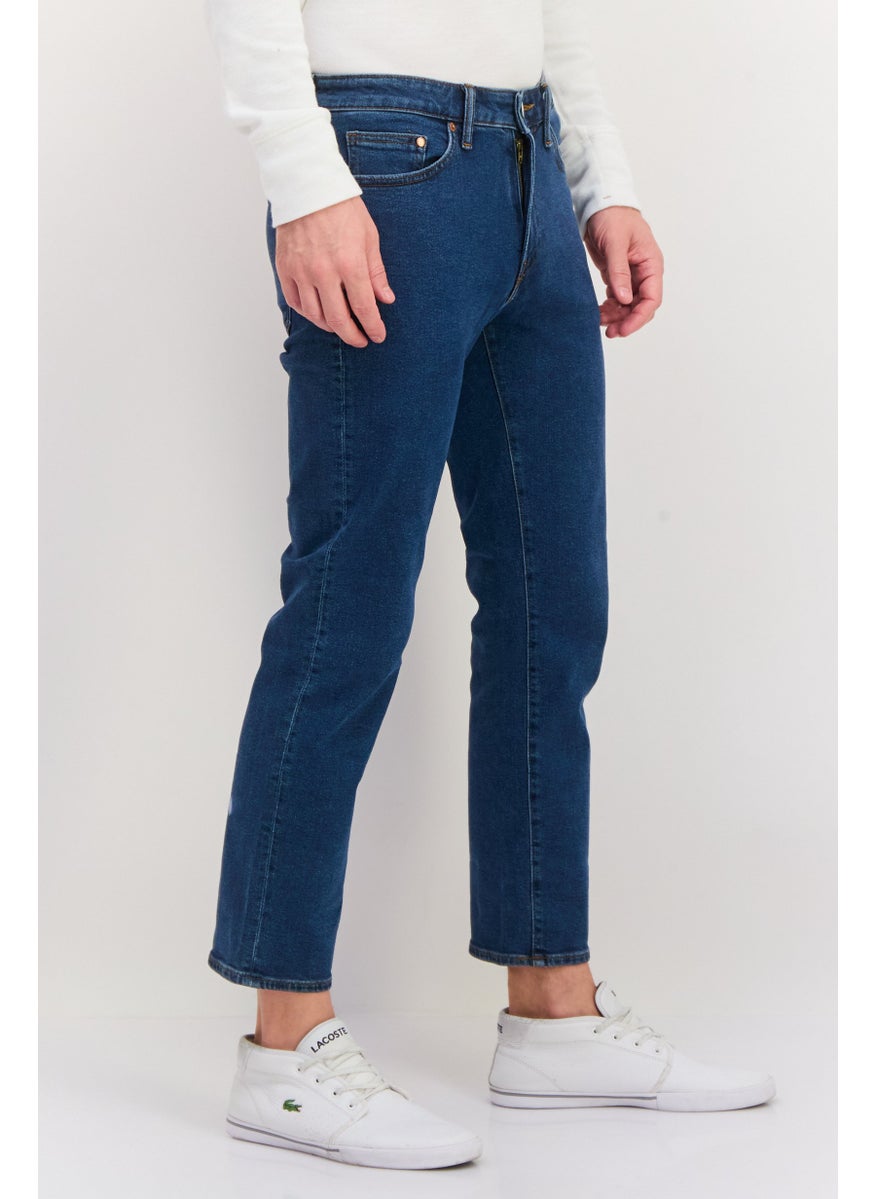 Men Regular Fit Solid Stretchable Jeans, Blue