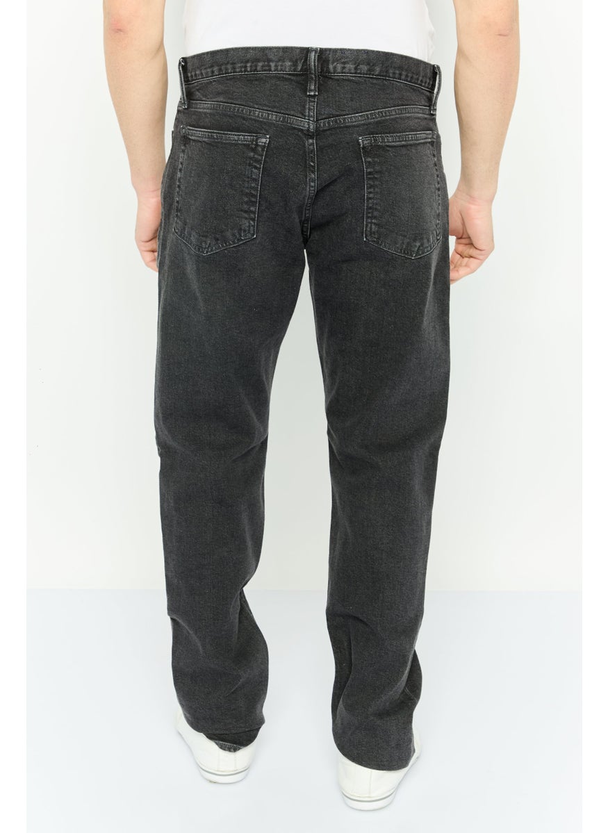 Men Slim Fit Wash Stretchable Denim, Black