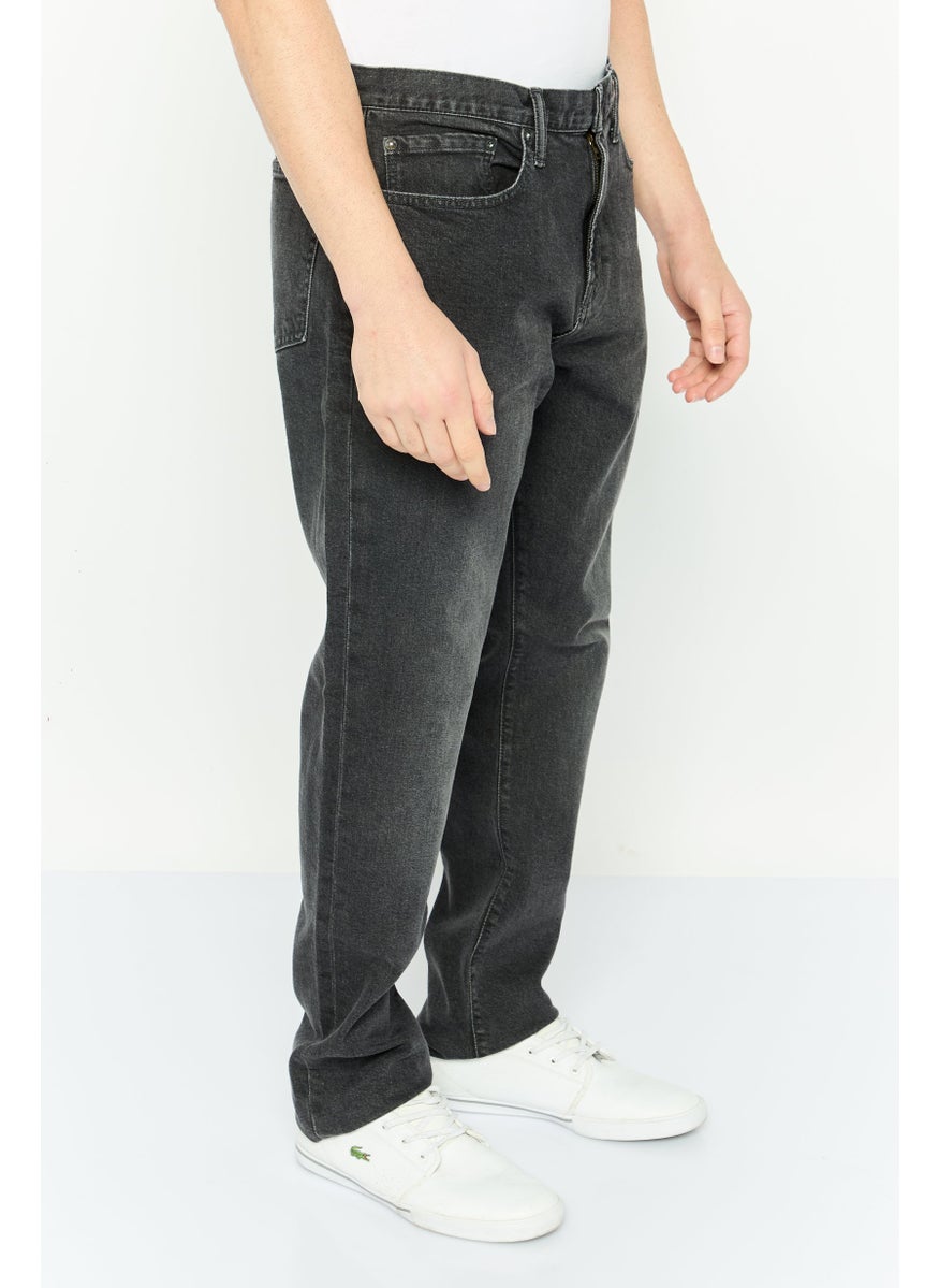 Men Slim Fit Wash Stretchable Denim, Black