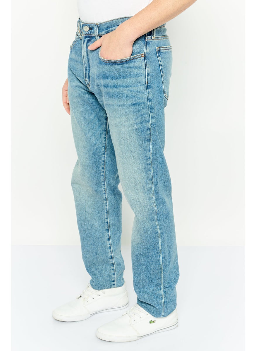 Men Slim Fit Wash Stretchable Jeans, Blue