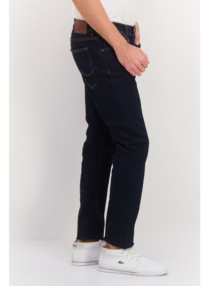 Men Slim Fit Washed Stretchable Tapered Jeans, Grey