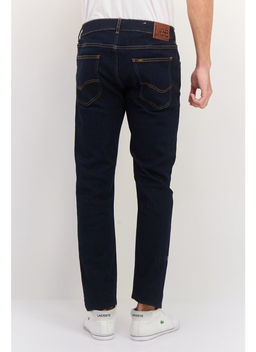 Men Slim Fit Washed Stretchable Tapered Jeans, Grey