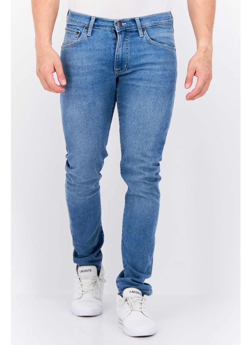 Men Slim Fit Washed Stretchable Jeans, Blue