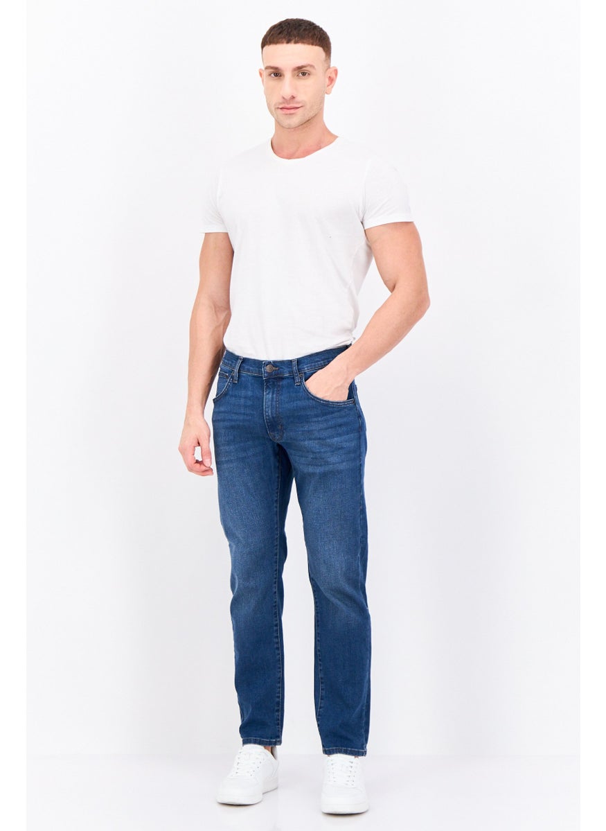 Men Regular Fit Wash Stretchable Denim, Blue
