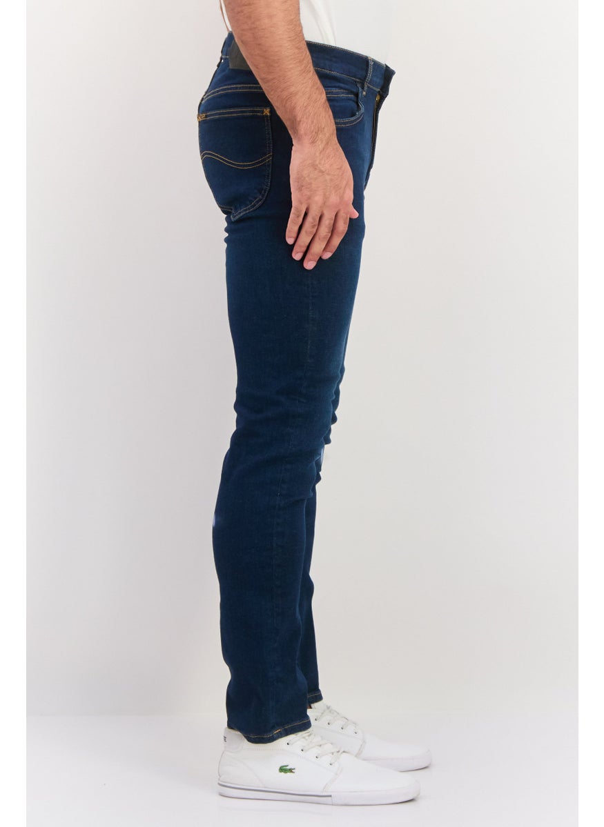Men Slim Fit Washed Stretchable Jeans, Blue
