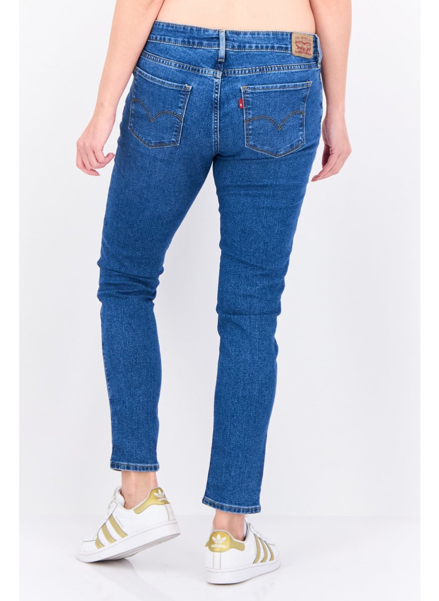 Women Skinny Fit Washed Stretchable Jeans, Blue