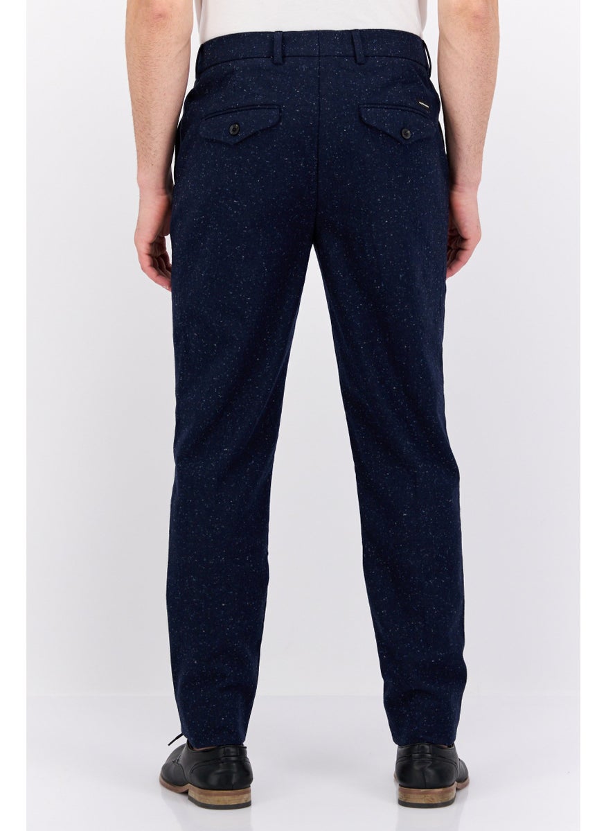 Men Super Slim Fit Textured Mott Chino Pants, Navy Combo