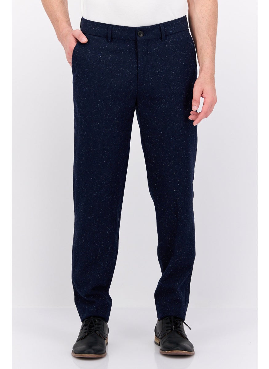 Men Super Slim Fit Textured Mott Chino Pants, Navy Combo