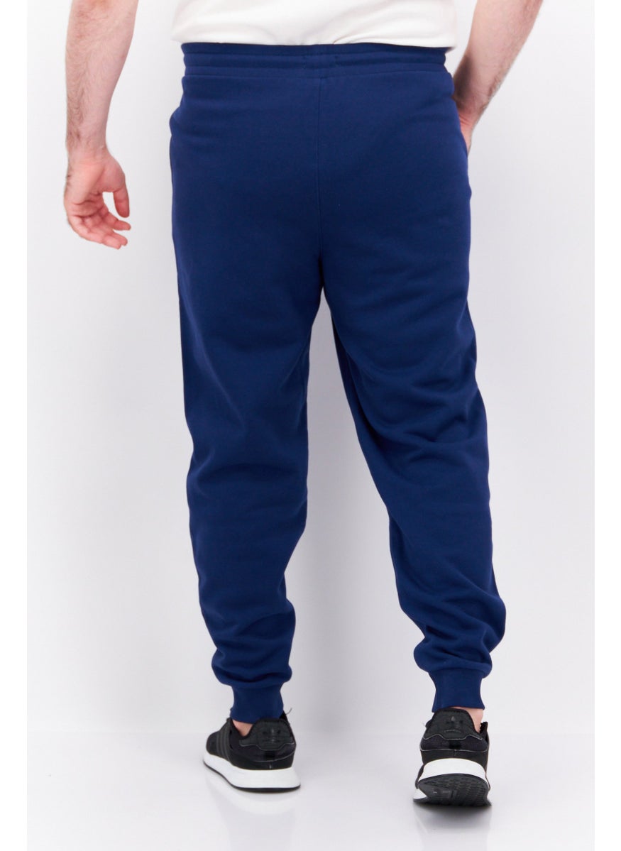 Men Regular Fit Brand Logo Sweatpants, Blue