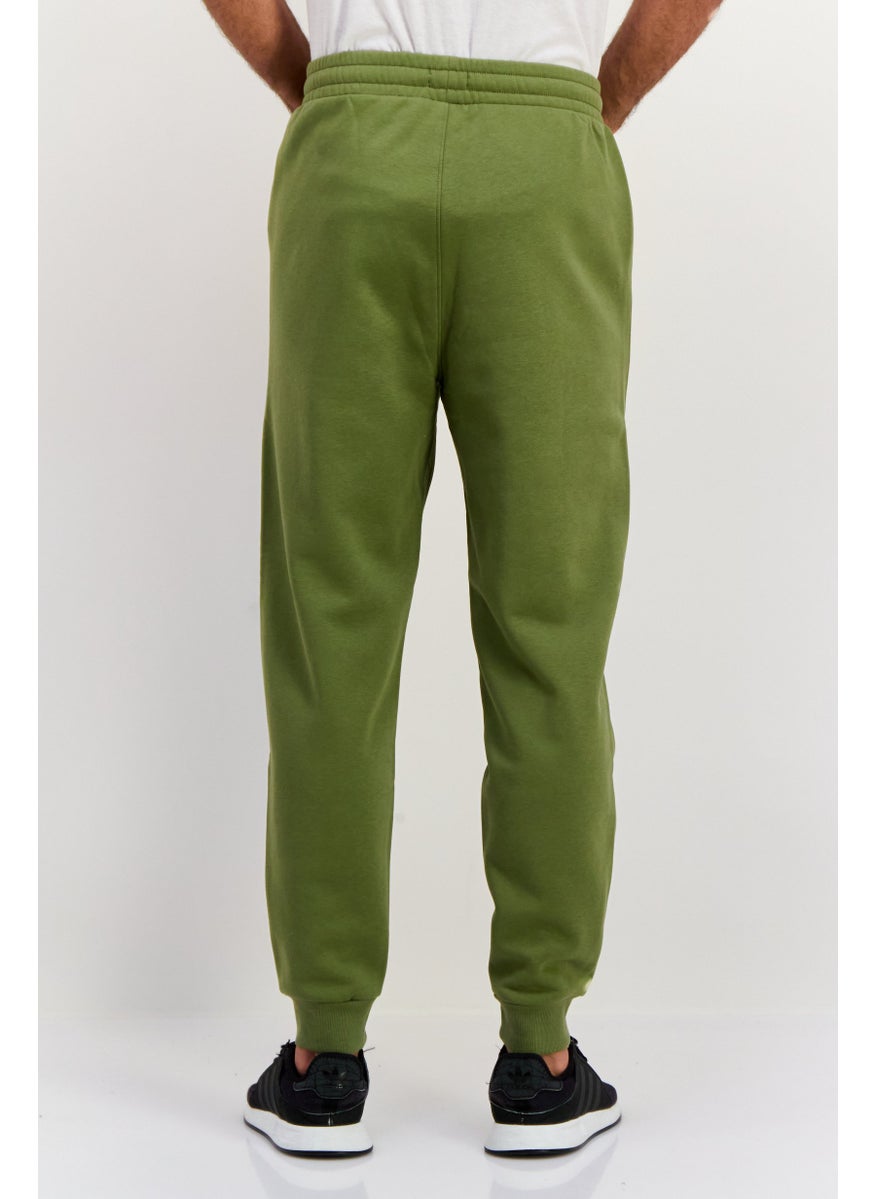 Men Regular Fit Brand Logo Sweatpants, Green