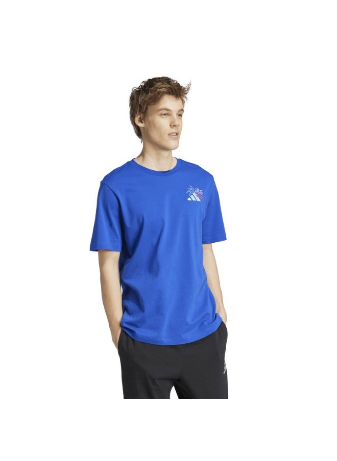 adidas M L EM PAST TEE Blue Training T-SHIRTS for Men - XS