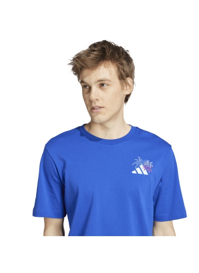 adidas M L EM PAST TEE Blue Training T-SHIRTS for Men - XS