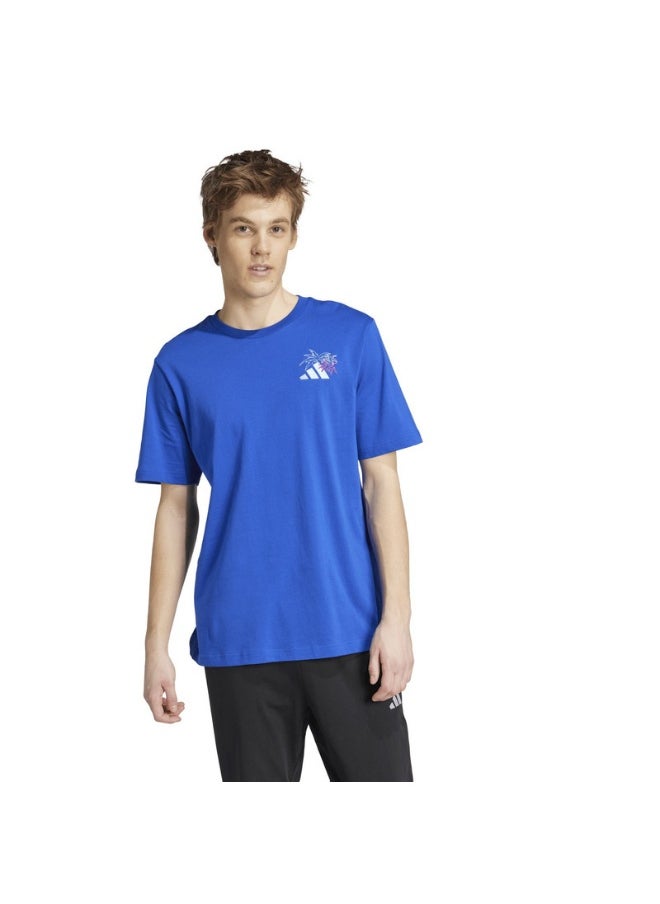 adidas M L EM PAST TEE Blue Training T-SHIRTS for Men - XS