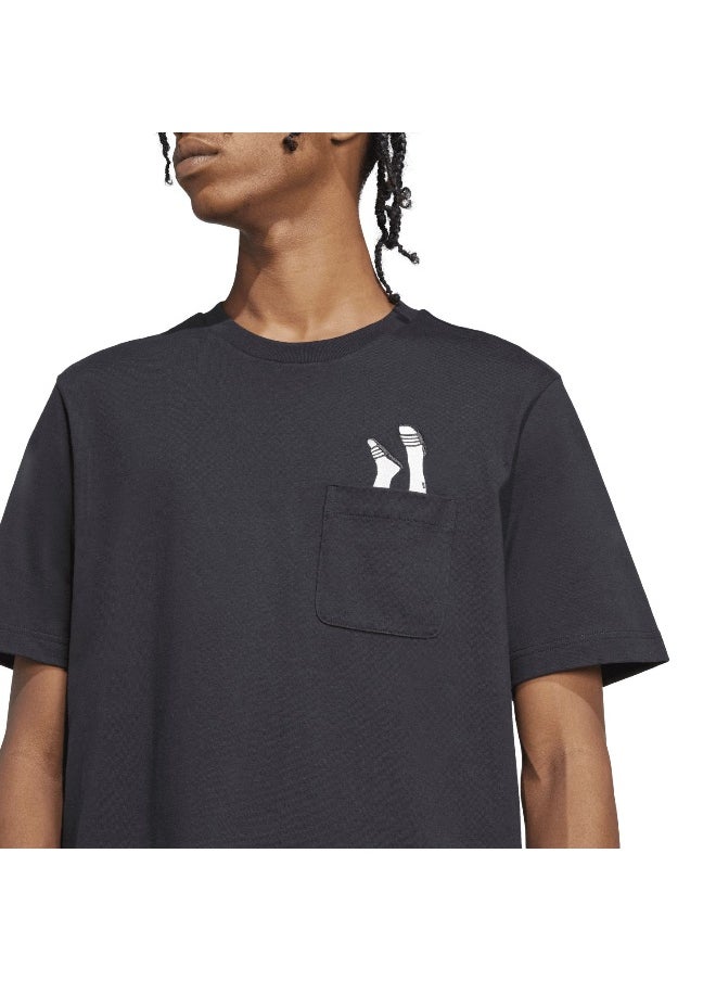 adidas lounge pocket men graphic t-shirt