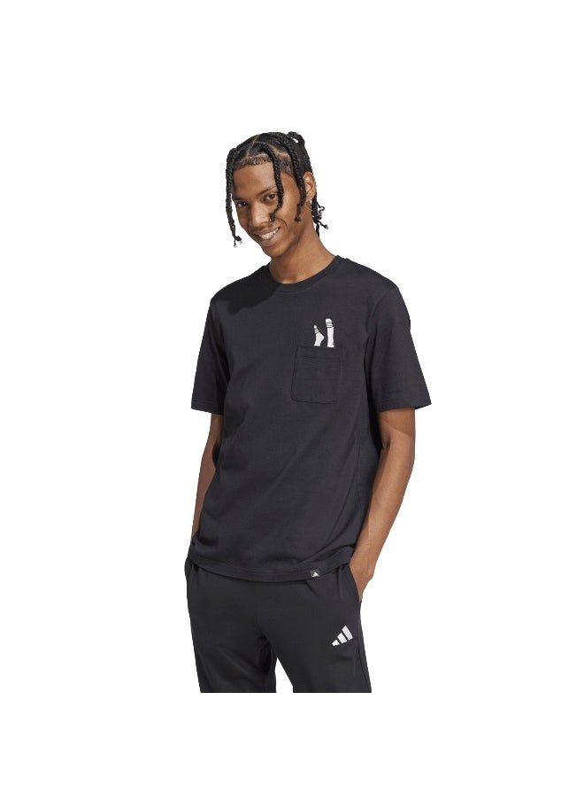 adidas lounge pocket men graphic t-shirt