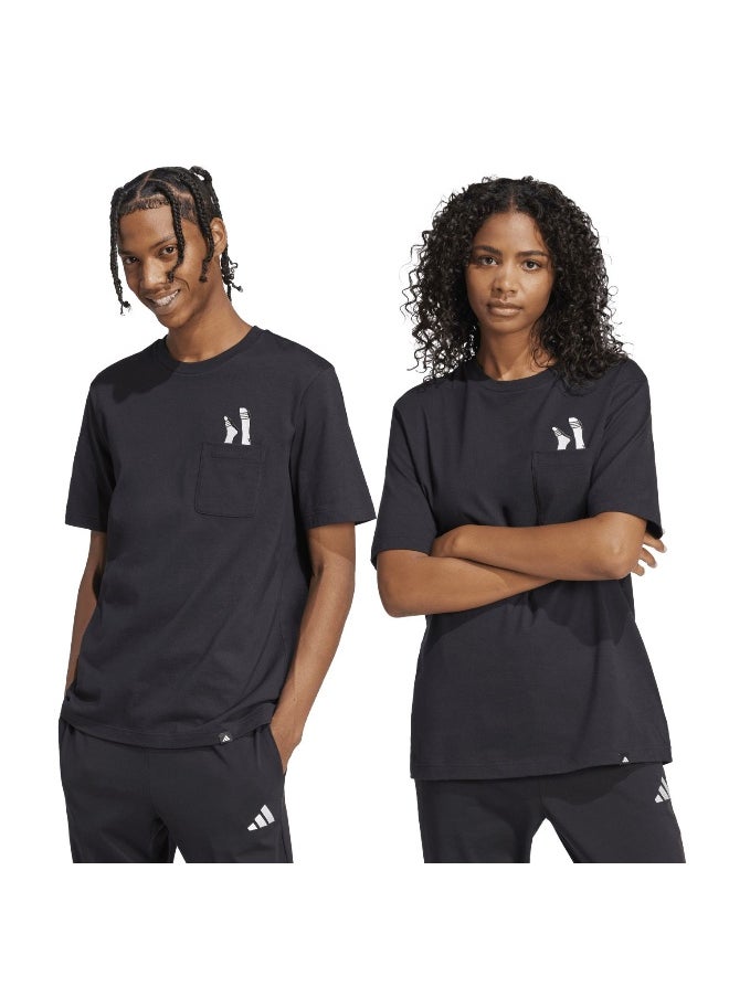 adidas lounge pocket men graphic t-shirt