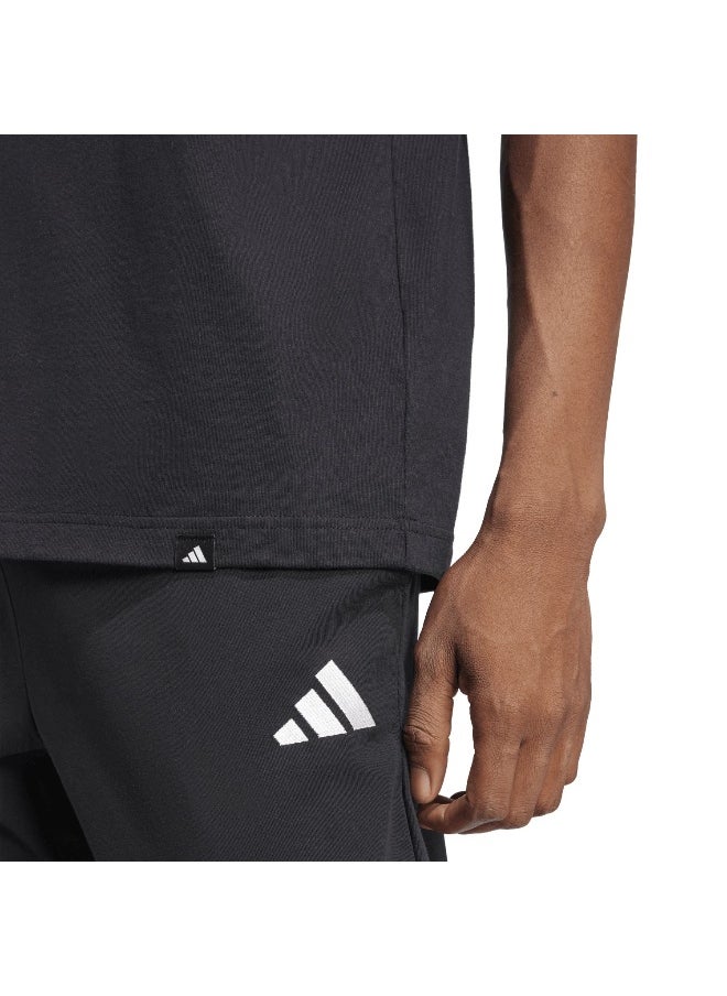 adidas lounge pocket men graphic t-shirt