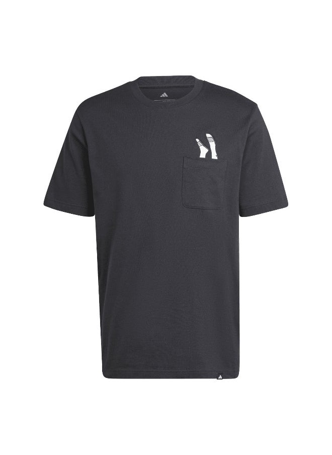 adidas lounge pocket men graphic t-shirt