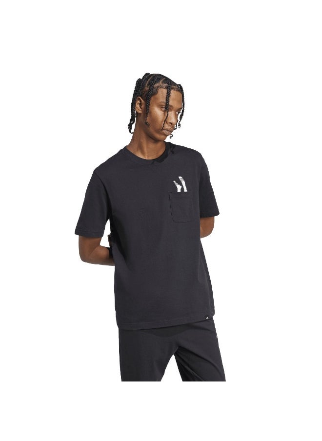 adidas lounge pocket men graphic t-shirt
