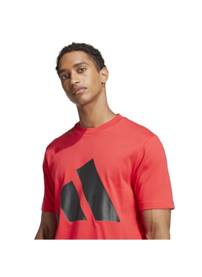 adidas essentials big logo single men graphic t-shirt