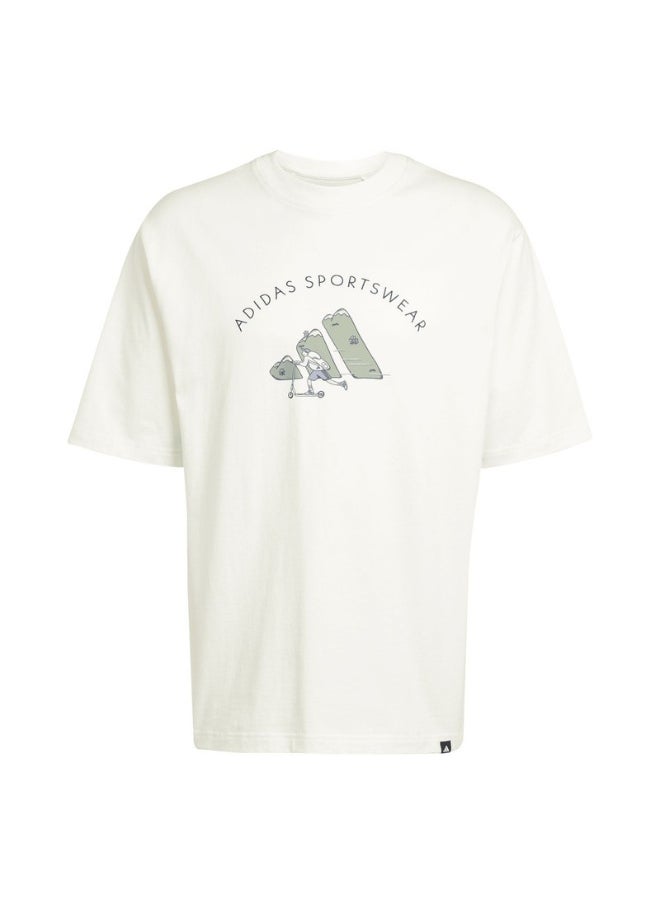 adidas M C DOODLE SCT White Training T-SHIRTS for Men - XS