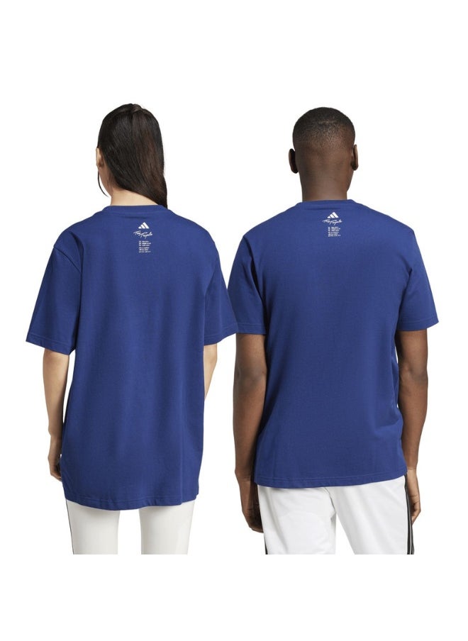 adidas M L DRINK TEE Blue Training T-SHIRTS for Men - XS