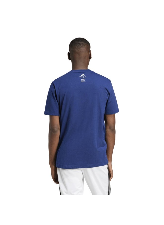 adidas M L DRINK TEE Blue Training T-SHIRTS for Men - XS