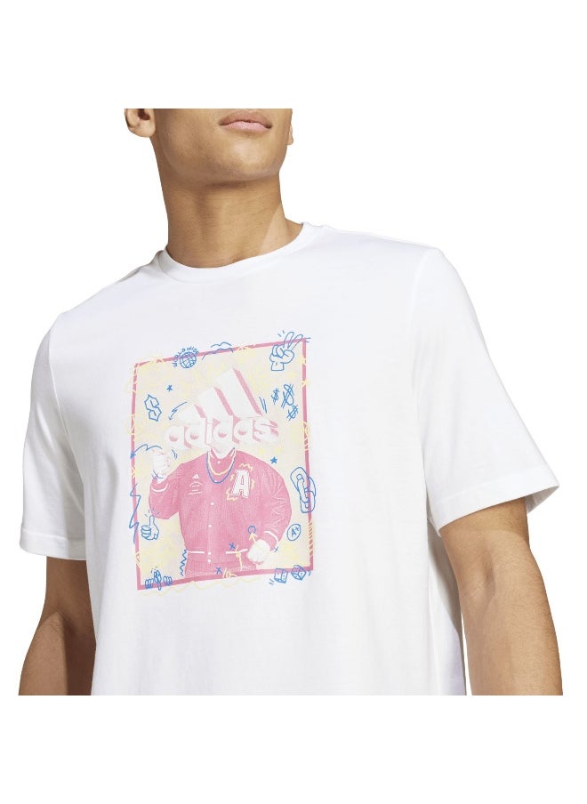 adidas M Doodle T White Training T-Shirts XS